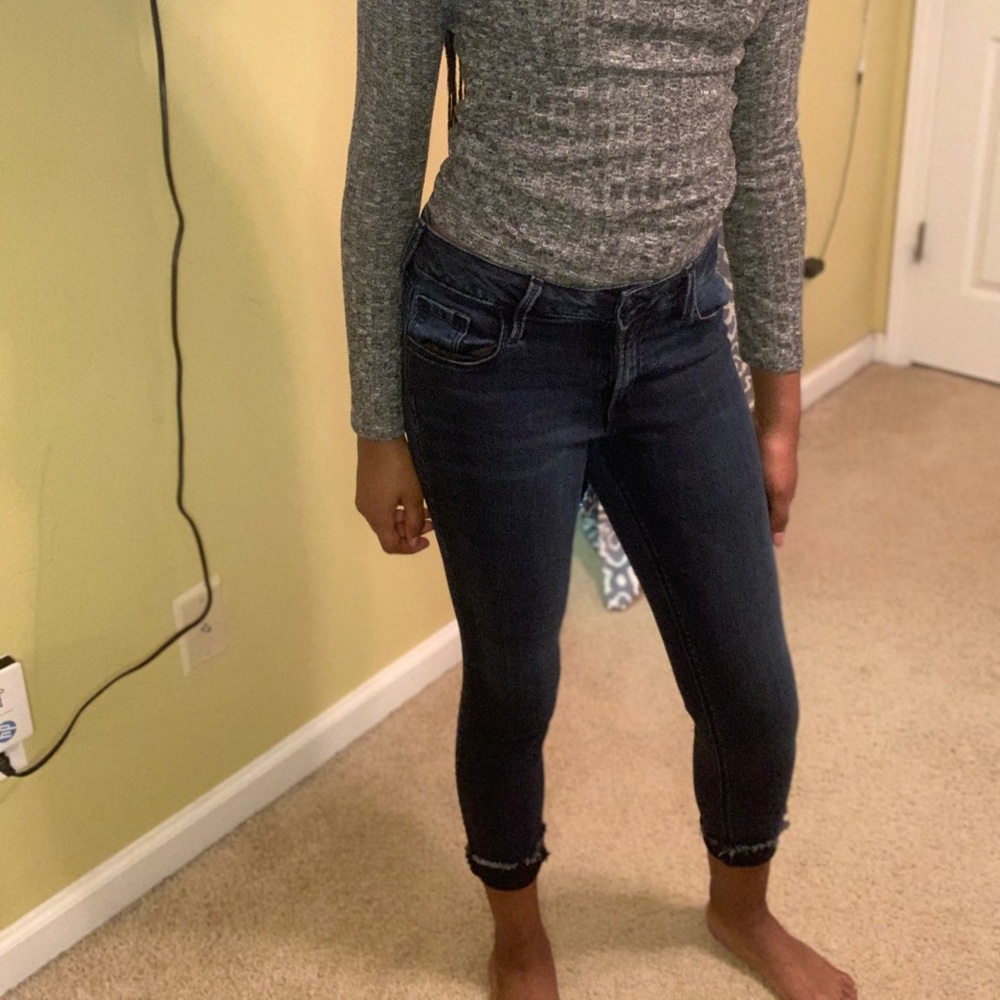 Dark blue jeans